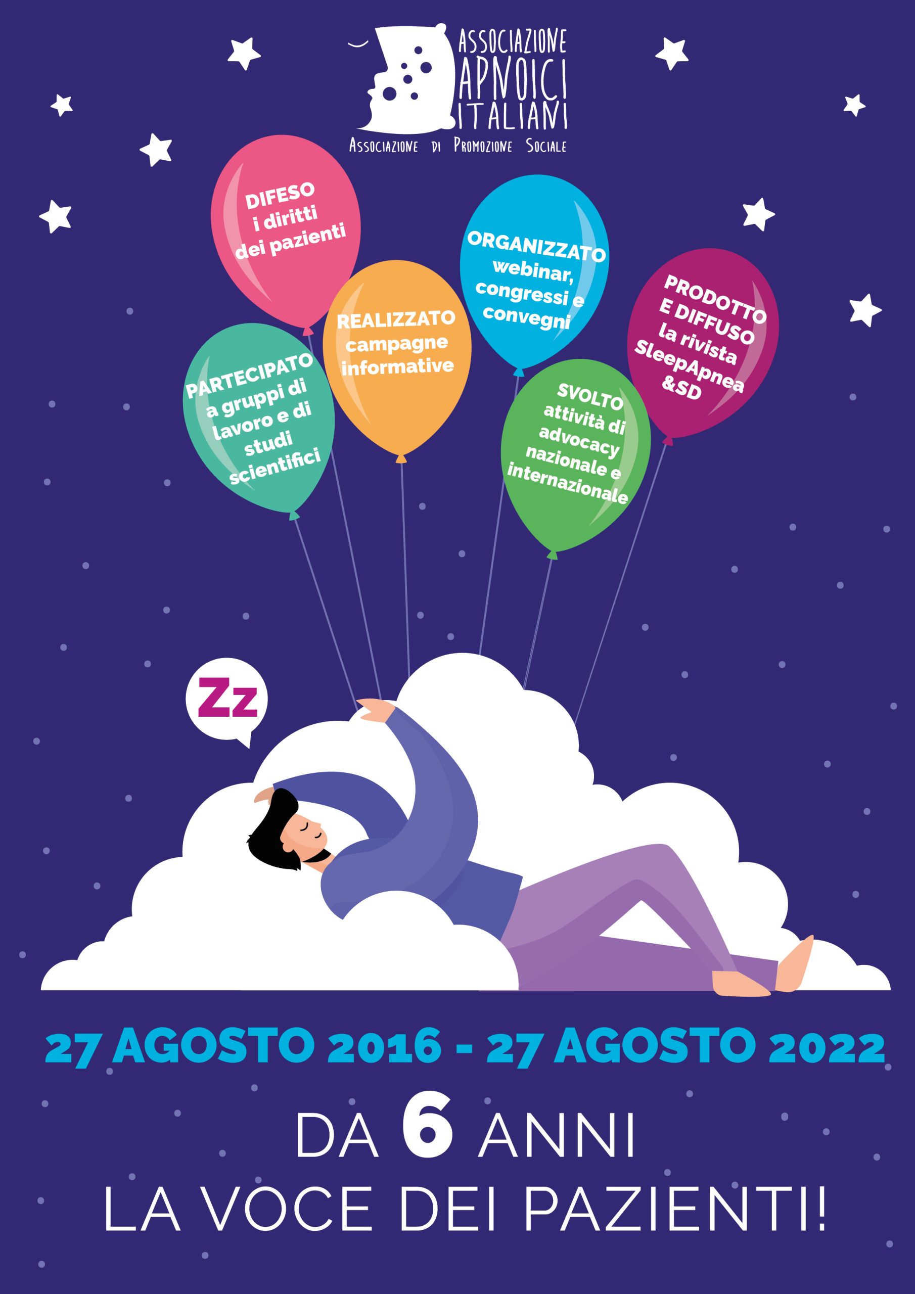 27 Agosto 2016 – 27 Agosto 2022,                      da 6 anni la voce dei pazienti!