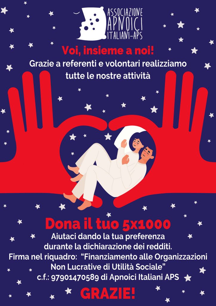 Voi, insieme e noi! 5 per mille 2022 Associazione Apnoici Italiani APS