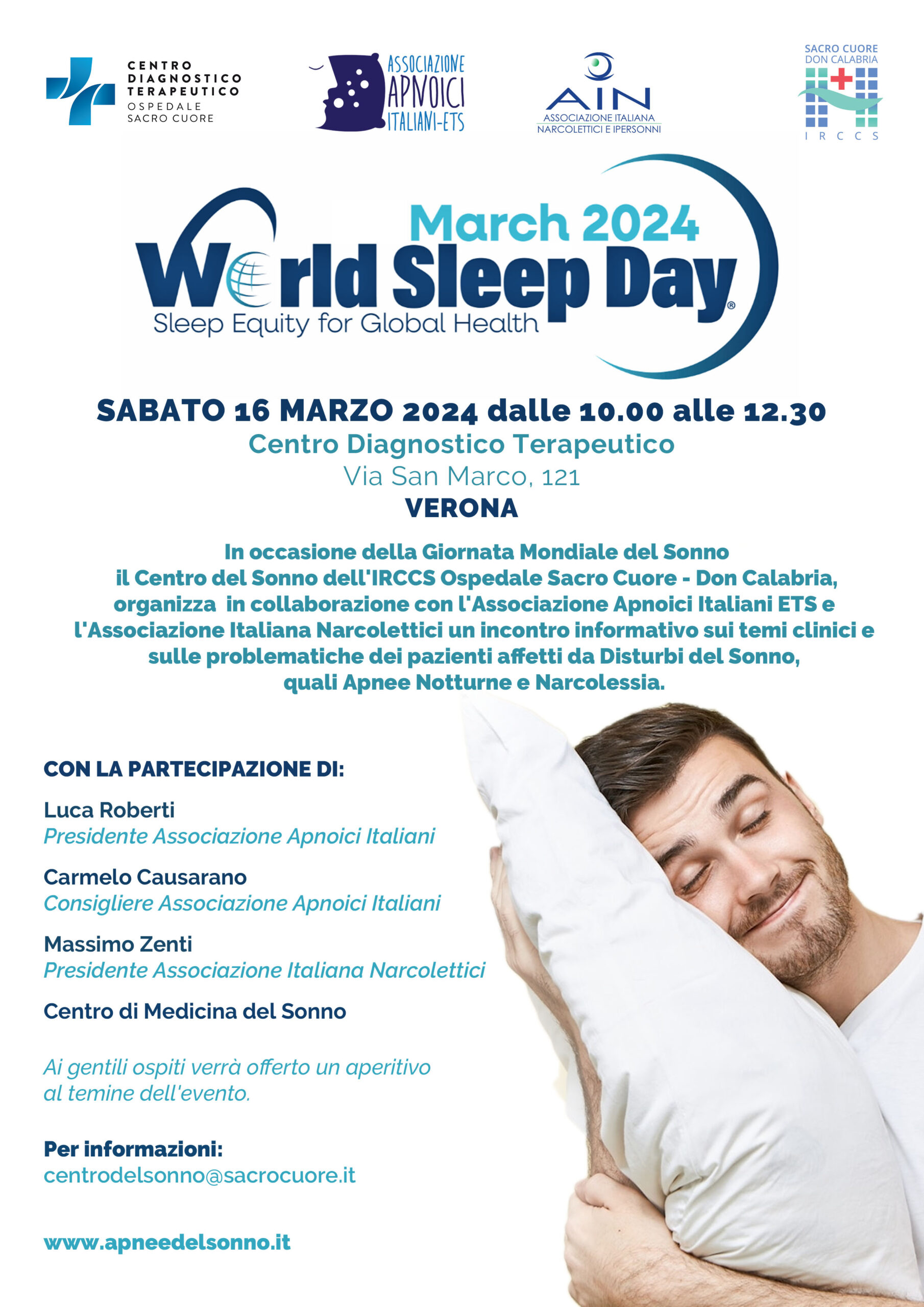 16 Marzo – Giornata Informativa sui Disturbi del Sonno a Verona